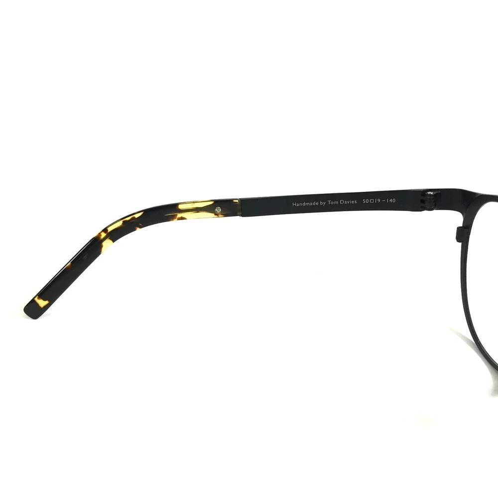 Tom Davies Eyeglasses Frames TD708 Col. 2071 Matte Black Round 50-19-140
